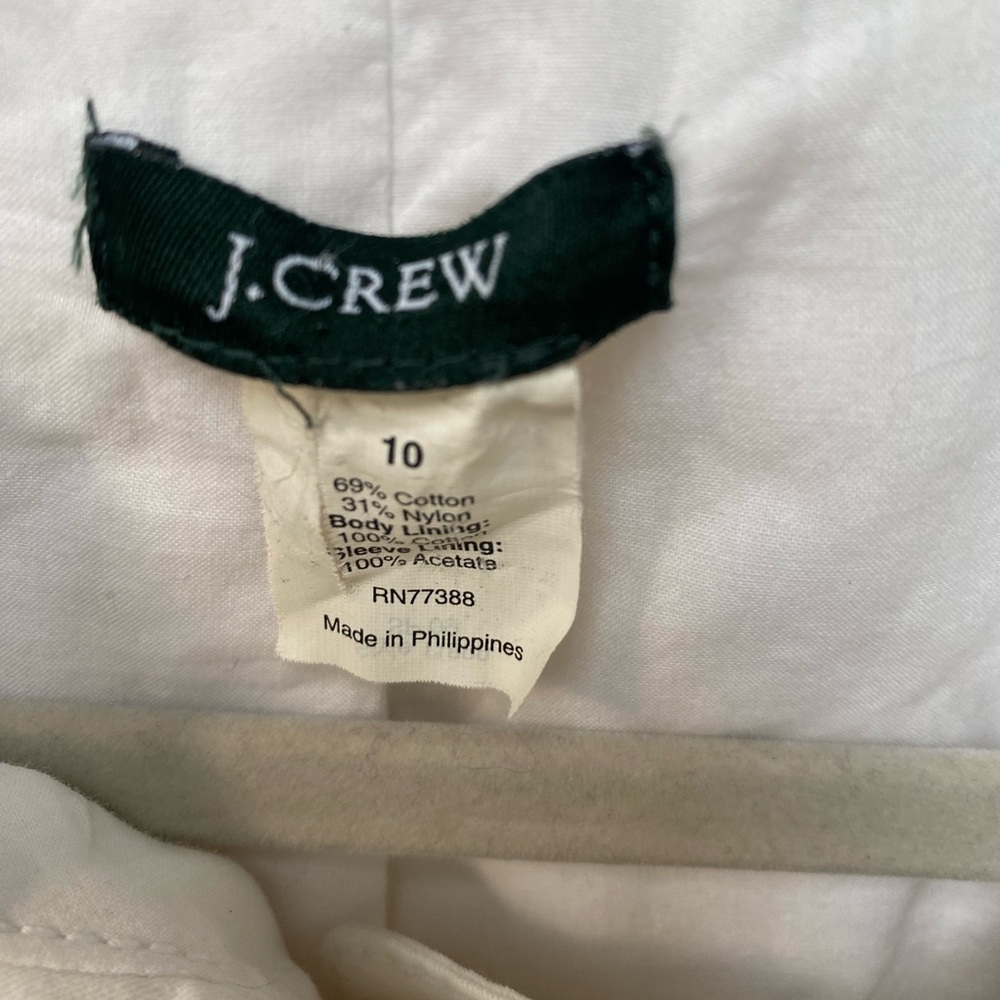 J. Crew White Ruffled Collar Jacket - image 3